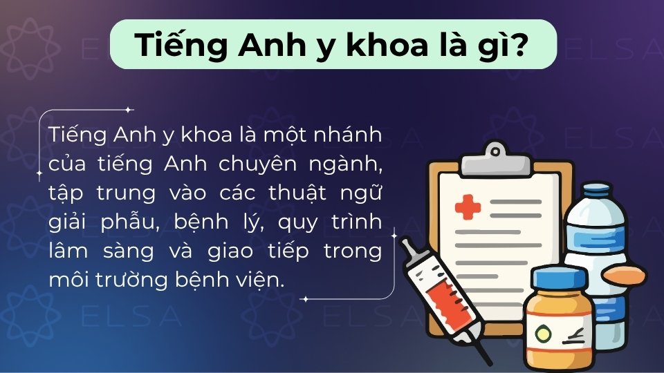 Tiếng Anh y khoa là hệ thống thuật ngữ chuyên ngành dùng trong giao tiếp và nghiên cứu y học