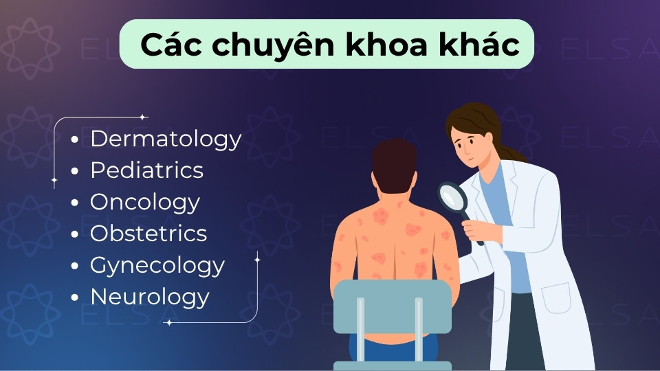 Bao gồm Da liễu (Dermatology), Nhi khoa (Pediatrics) và Sản khoa (Obstetrics) chuyên biệt