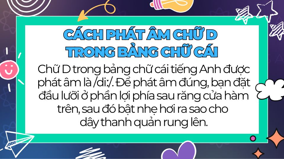 Cách phát âm chữ D trong bảng chữ cái