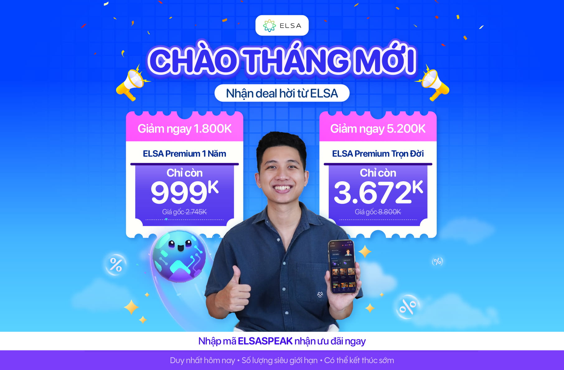 ELSA Premium Trọn Đời