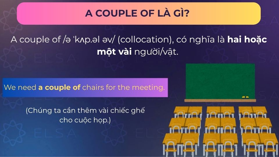 A couple of có nghĩa là một vài