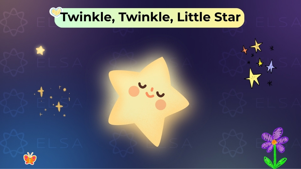 Twinkle, Twinkle, Little Star giúp bé học từ vựng về bầu trời qua giai điệu nhẹ nhàng, sâu lắng