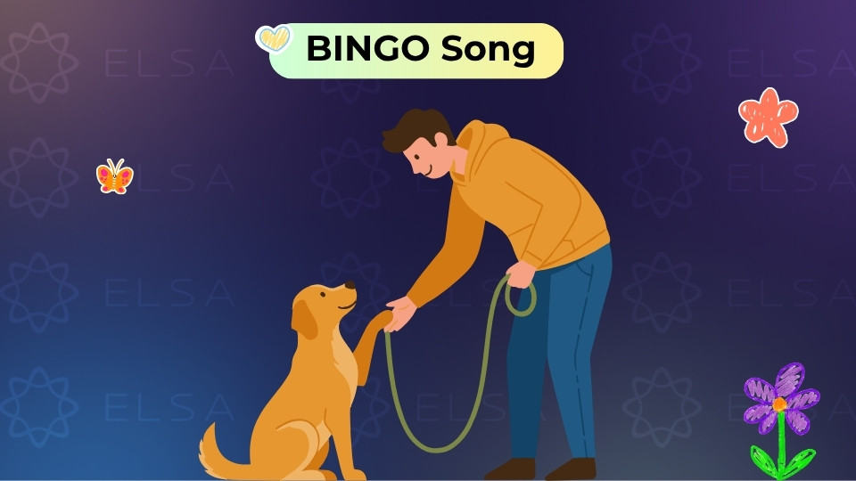 BINGO Song giúp bé học đánh vần tên chú chó và luyện kỹ năng ghi nhớ qua trò chơi thay chữ
