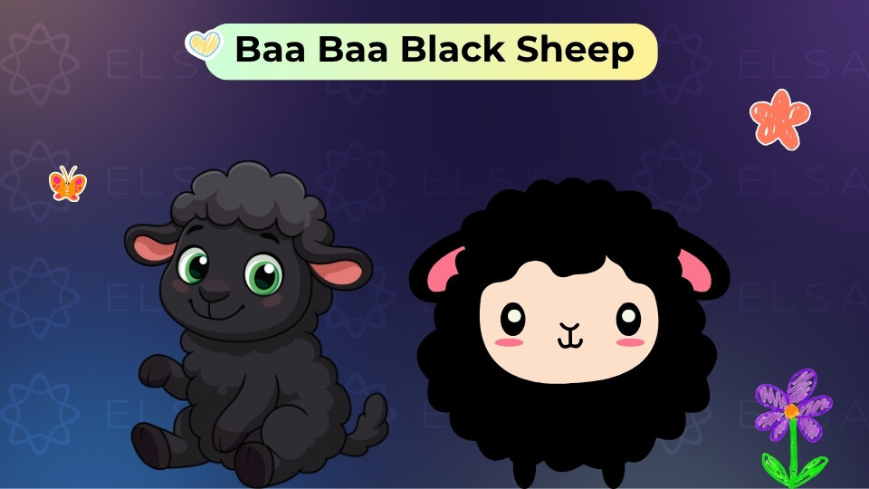 Baa Baa Black Sheep là bài hát kinh điển giúp bé học về màu sắc và từ vựng về nông trại