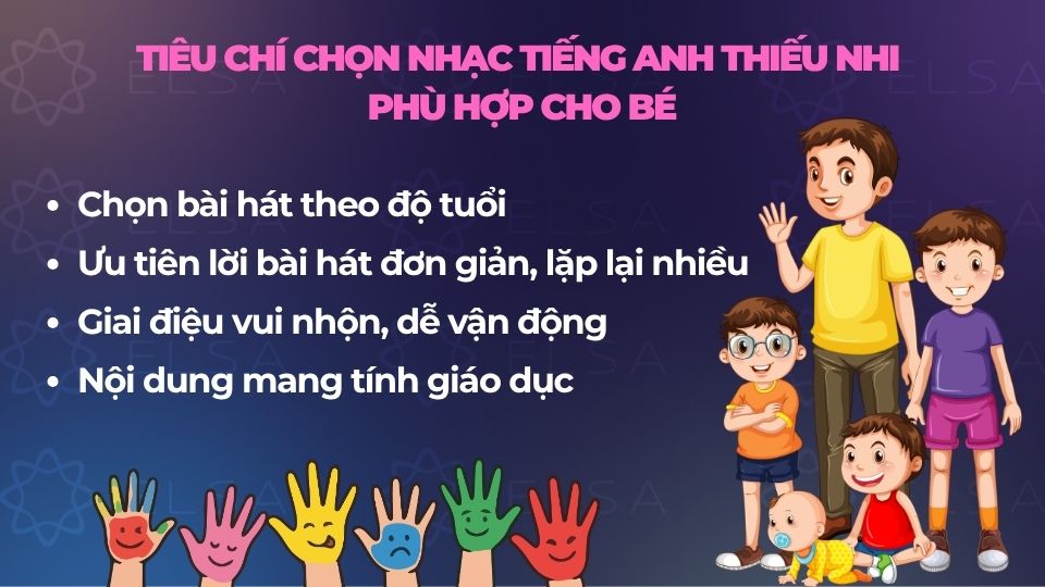 Tiêu chí chọn nhạc tiếng Anh thiếu nhi phù hợp cho bé