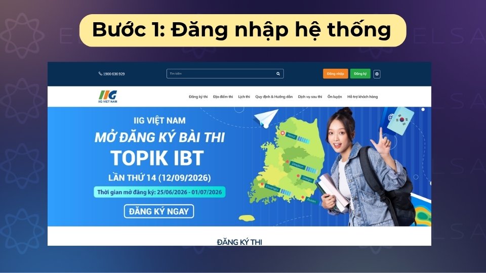 Truy cập trang online.iigvietnam.com, đăng nhập tài khoản hoặc đăng ký mới nếu chưa có tài khoản