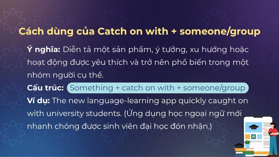 Ý nghĩa và cách dùng của cấu trúc catch on with someone/group