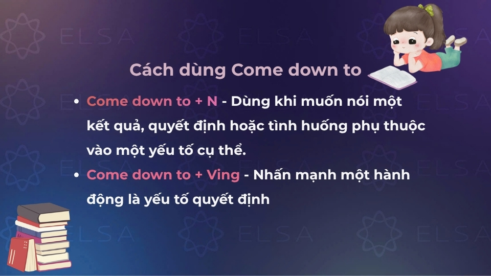 Cấu trúc và cách dùng come down to