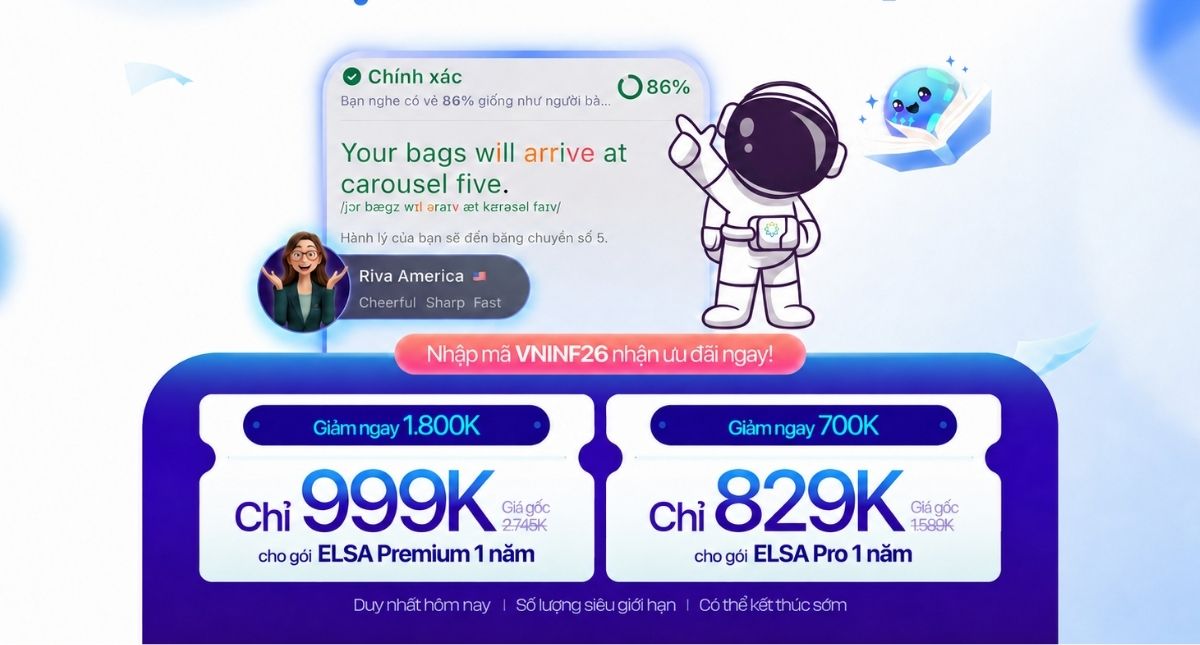 Hè đến, tiếng Anh lên trình: Ưu đãi tới 1.8 TRIỆU từ ELSA Speak
