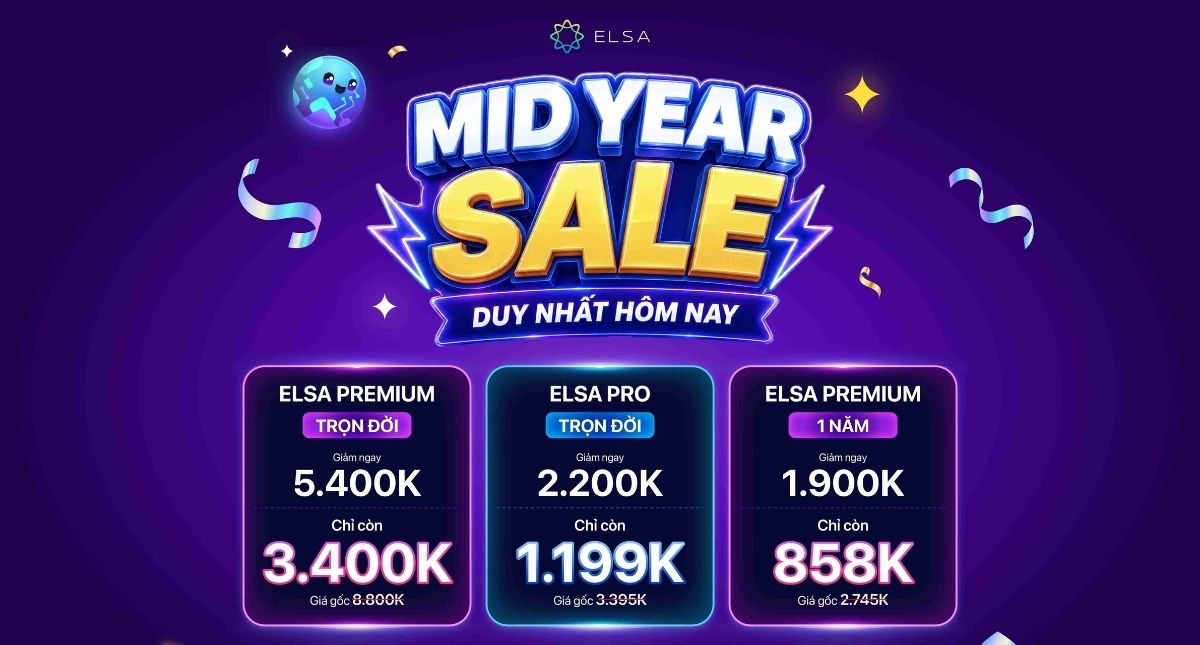 Giữa tháng glow up, tiếng Anh level up: Ưu đãi tới 5 TRIỆU từ ELSA Speak