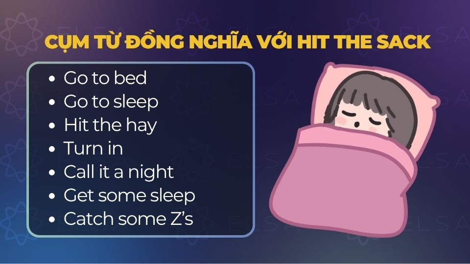 Những cách nói thay thế cho hit the sack