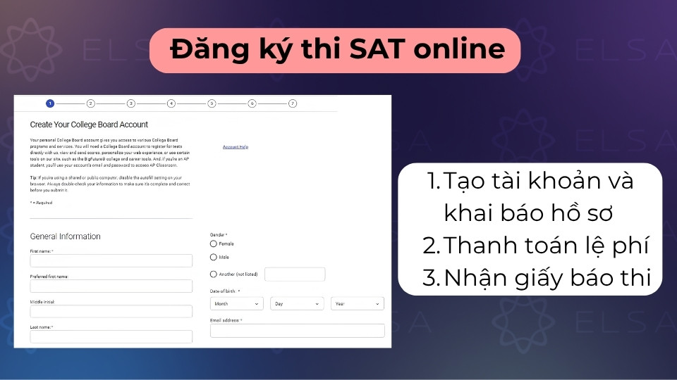 Đăng ký online tại mysat.collegeboard.org là cách nhanh chóng và tiện lợi nhất hiện nay Đăng ký online tại mysat.collegeboard.org là cách nhanh chóng và tiện lợi nhất hiện nay