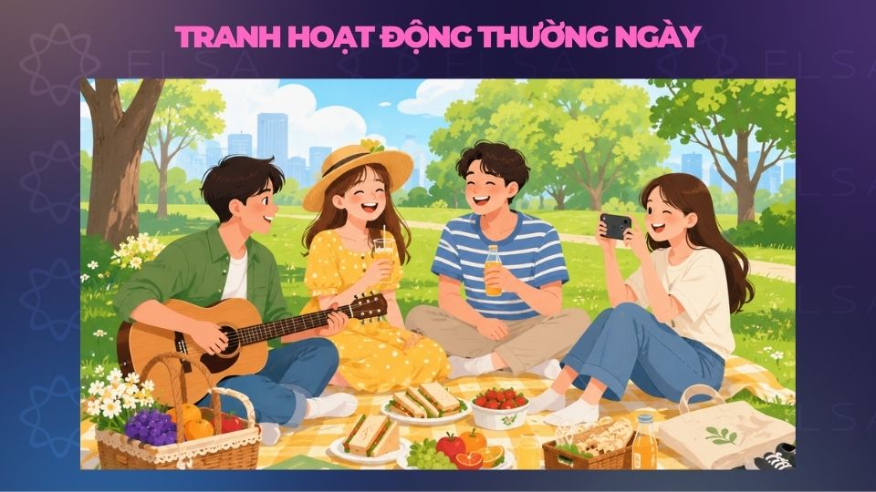 Mô tả tranh hoạt động thường ngày