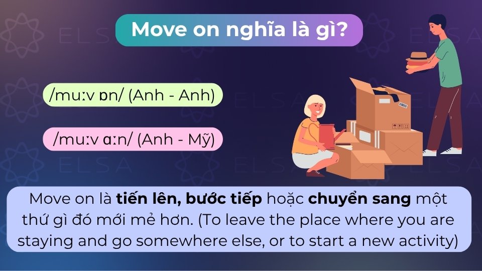 Move on nghĩa là bước tiếp, rũ bỏ quá khứ để bắt đầu một chặng đường mới tích cực hơn