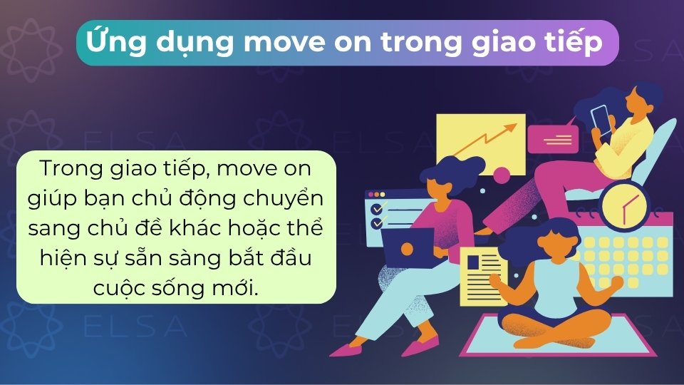 Hội thoại mẫu ứng dụng move on trong giao tiếp hàng ngày