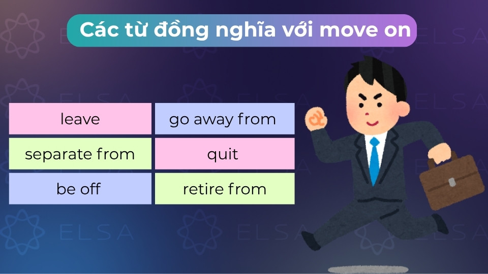 Các từ đồng nghĩa với move on
