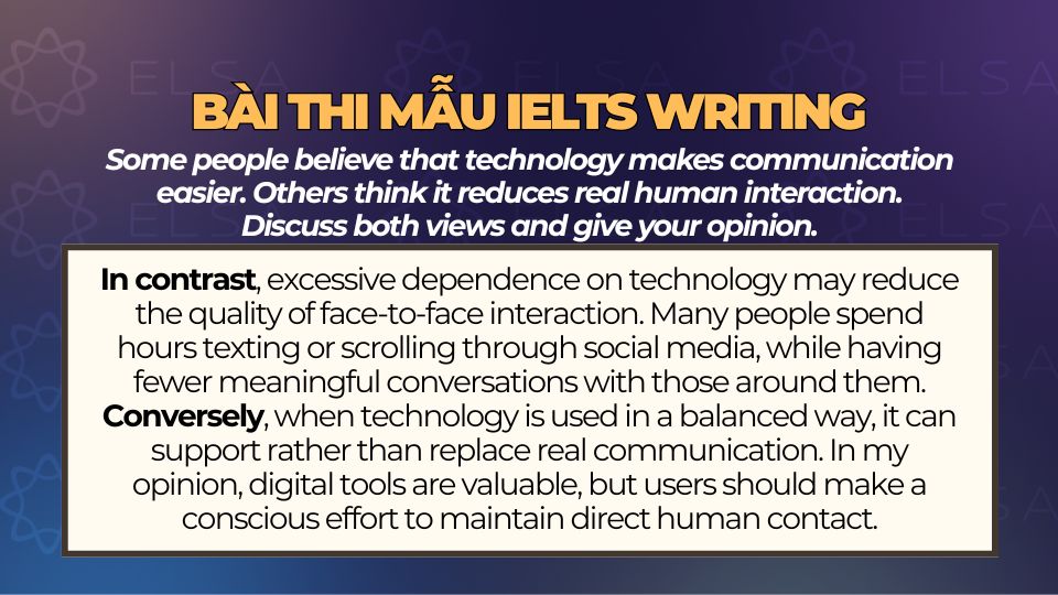 Bài thi IELTS Writing mẫu