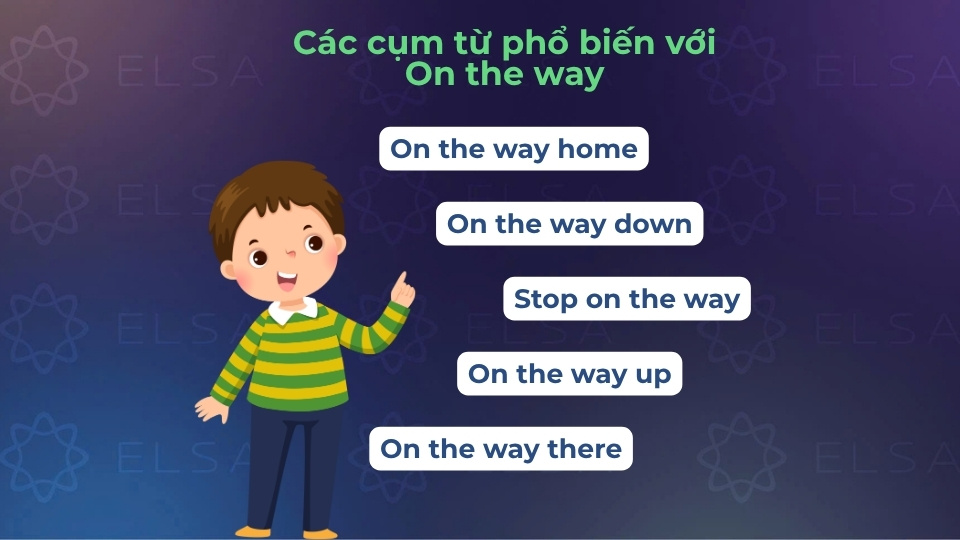 Các cụm từ phổ biến với on the way