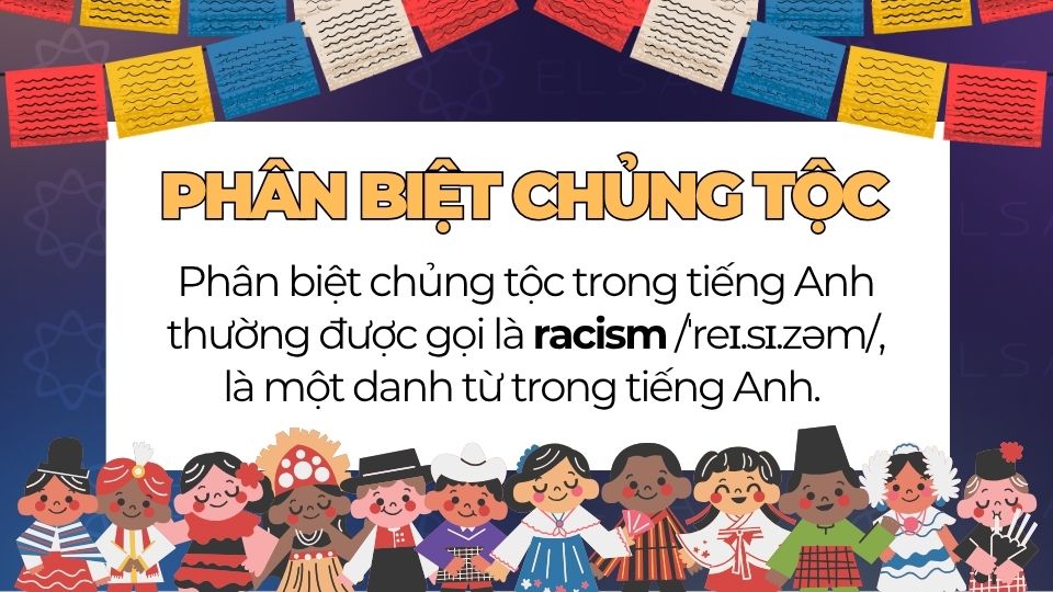 Phân biệt chủng tộc trong tiếng Anh thường được gọi là racism Phân biệt chủng tộc trong tiếng Anh thường được gọi là racism