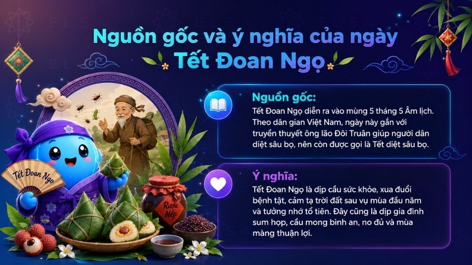Tết Đoan Ngọ diễn ra vào ngày mùng 5 tháng 5 Âm lịch hằng năm để cầu sức khỏe, xua đuổi bệnh tật Tết Đoan Ngọ diễn ra vào ngày mùng 5 tháng 5 Âm lịch hằng năm để cầu sức khỏe, xua đuổi bệnh tật