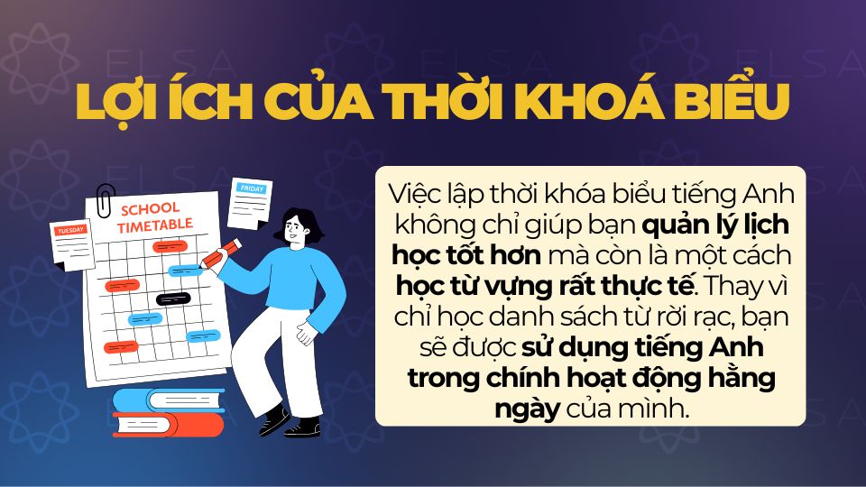 Lập lịch học tiếng Anh giúp quản lý thời gian tốt hơn