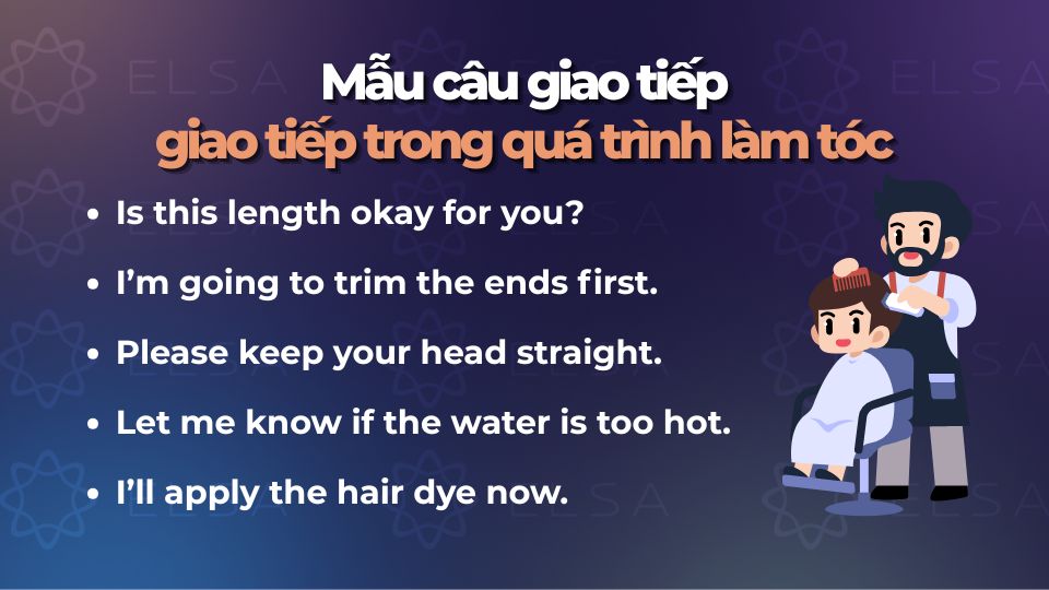 Giao tiếp tiếng Anh trong quá trình làm tóc