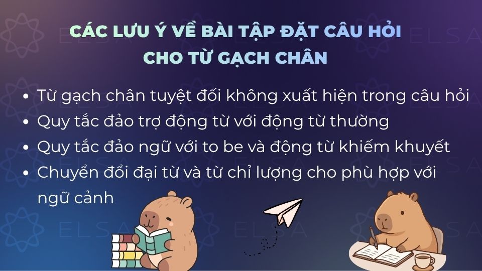 Một số lưu ý về bài tập đặt câu hỏi cho từ gạch chân Một số lưu ý về bài tập đặt câu hỏi cho từ gạch chân