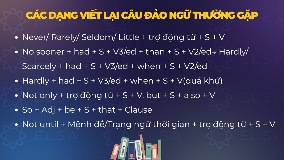 Các cấu trúc câu đảo ngữ