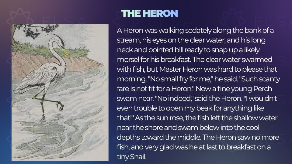 Truyện ngắn tiếng Anh song ngữ - The Heron