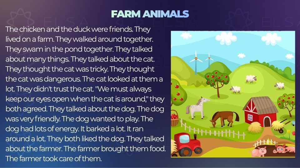 Truyện ngắn tiếng Anh song ngữ - Farm Animals