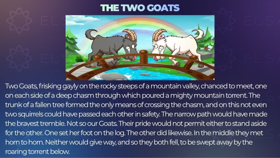 Truyện ngắn tiếng Anh song ngữ - The Two Goats