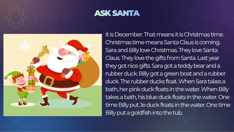 Truyện ngắn tiếng Anh song ngữ - Ask Santa