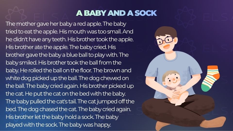 Truyện ngắn tiếng Anh song ngữ - A Baby and a Sock