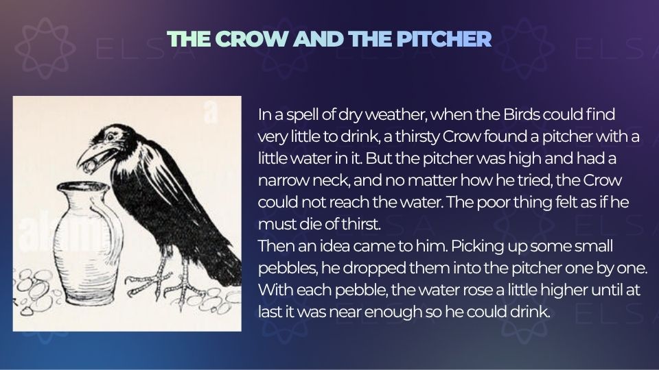 Truyện ngắn tiếng Anh song ngữ - The Crow and the Pitcher