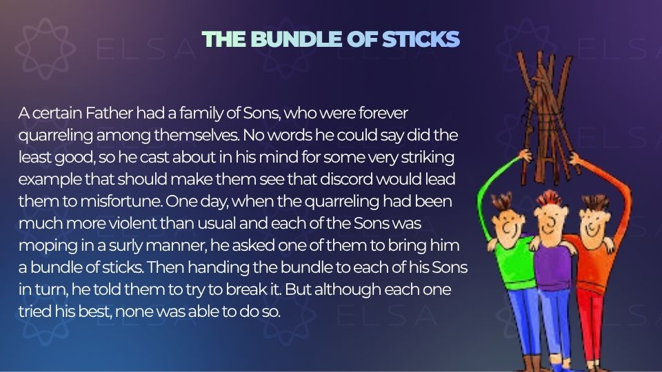 Truyện ngắn tiếng Anh song ngữ - The Bundle of Sticks