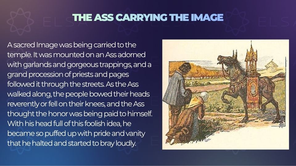 Truyện ngắn tiếng Anh song ngữ - The Ass Carrying the Image