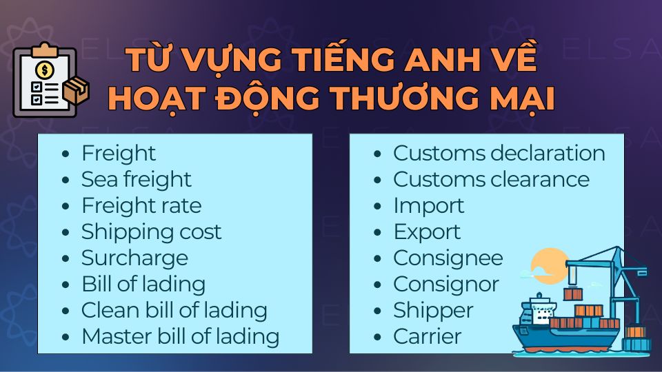 Các thuật ngữ thương mại hàng hải thường xuất hiện trong hợp đồng, vận đơn và quy trình xuất nhập khẩu Các thuật ngữ thương mại hàng hải thường xuất hiện trong hợp đồng, vận đơn và quy trình xuất nhập khẩu