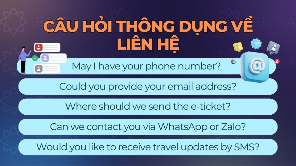 Thông tin liên hệ chính xác giúp khách nhận vé và cập nhật lịch trình kịp thời Thông tin liên hệ chính xác giúp khách nhận vé và cập nhật lịch trình kịp thời