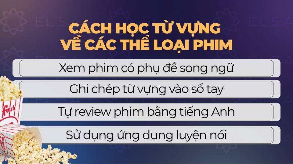 Cách học từ vựng về các thể loại phim trong tiếng Anh