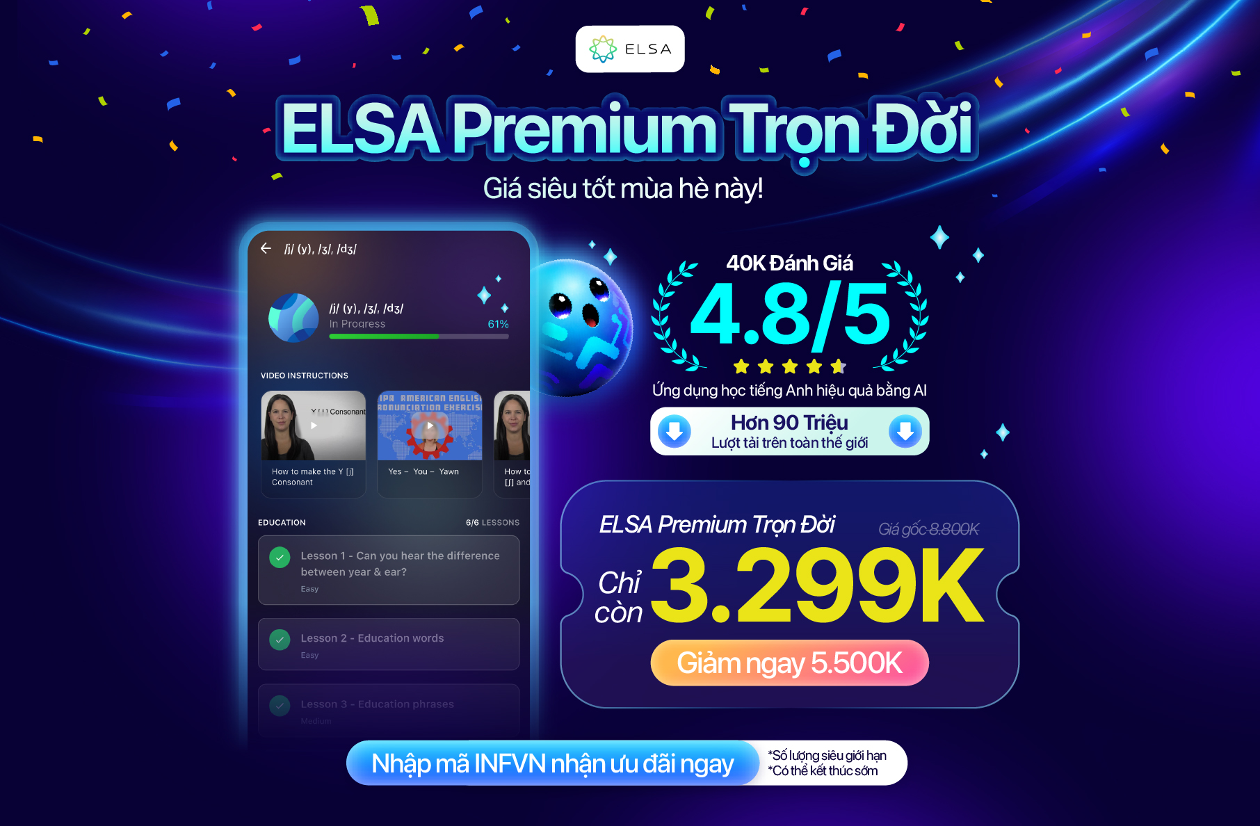 ELSA Premium Trọn Đời