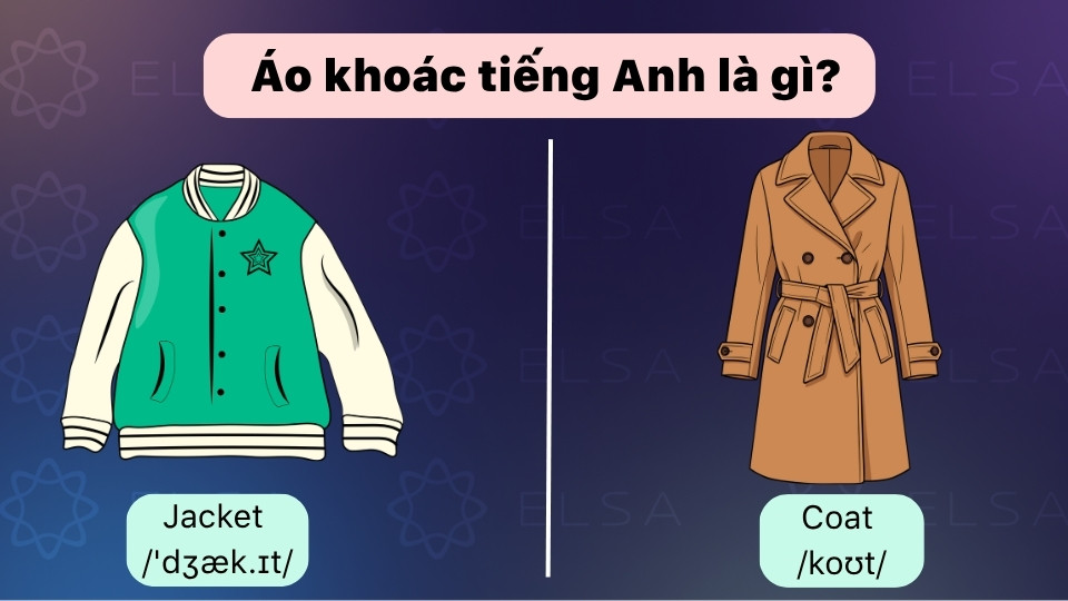 Áo khoác trong tiếng Anh thường được gọi là Coat và Jacket Áo khoác trong tiếng Anh thường được gọi là Coat và Jacket