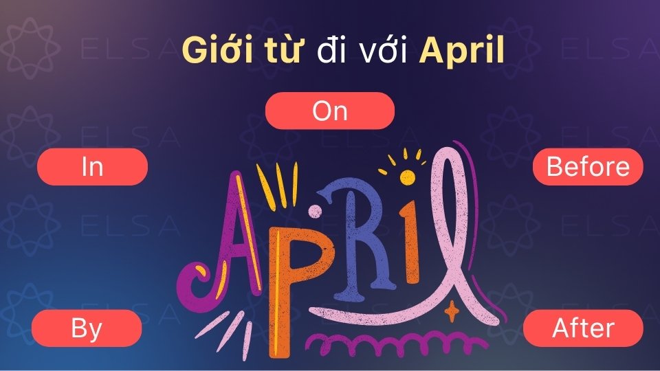 Dùng in cho tháng (in April) và dùng on khi có ngày cụ thể (on April 15th) Dùng in cho tháng (in April) và dùng on khi có ngày cụ thể (on April 15th)
