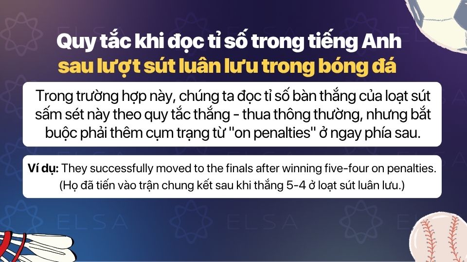 Quy tắc chung khi đọc tỉ số sau lượt sút luân lưu trong bóng đá Quy tắc chung khi đọc tỉ số sau lượt sút luân lưu trong bóng đá