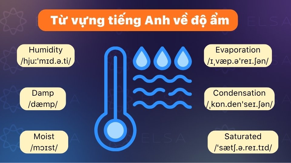 Các từ vựng tiếng Anh miêu tả về độ ẩm Các từ vựng tiếng Anh miêu tả về độ ẩm