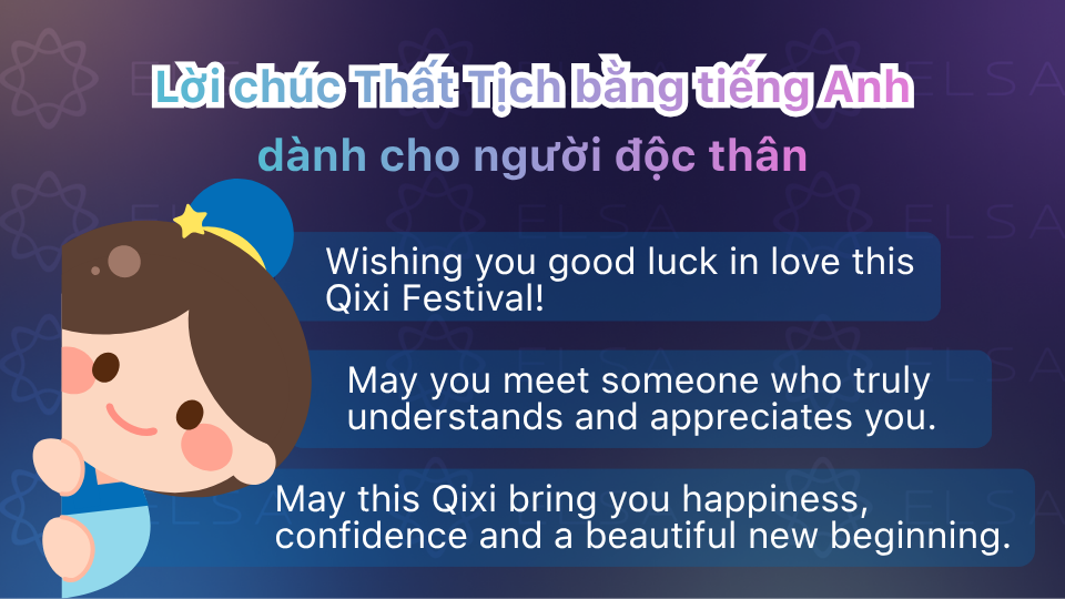 Lời chúc Thất Tịch bằng tiếng Anh dành cho người độc thân Lời chúc Thất Tịch bằng tiếng Anh dành cho người độc thân