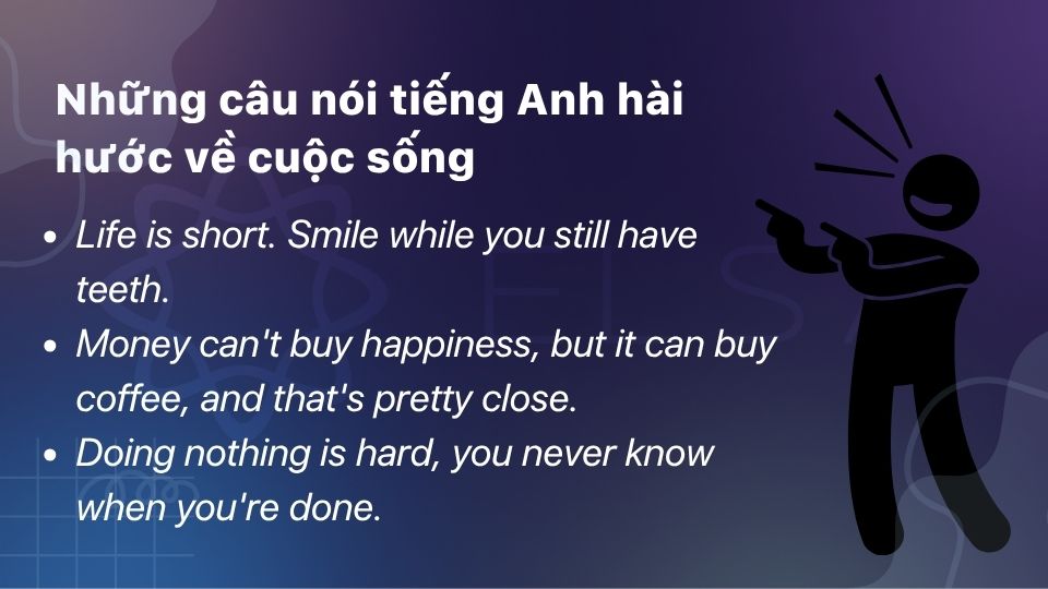 Thường dùng lối nói ngược hoặc phóng đại để châm biếm nhẹ nhàng những rắc rối thường ngày