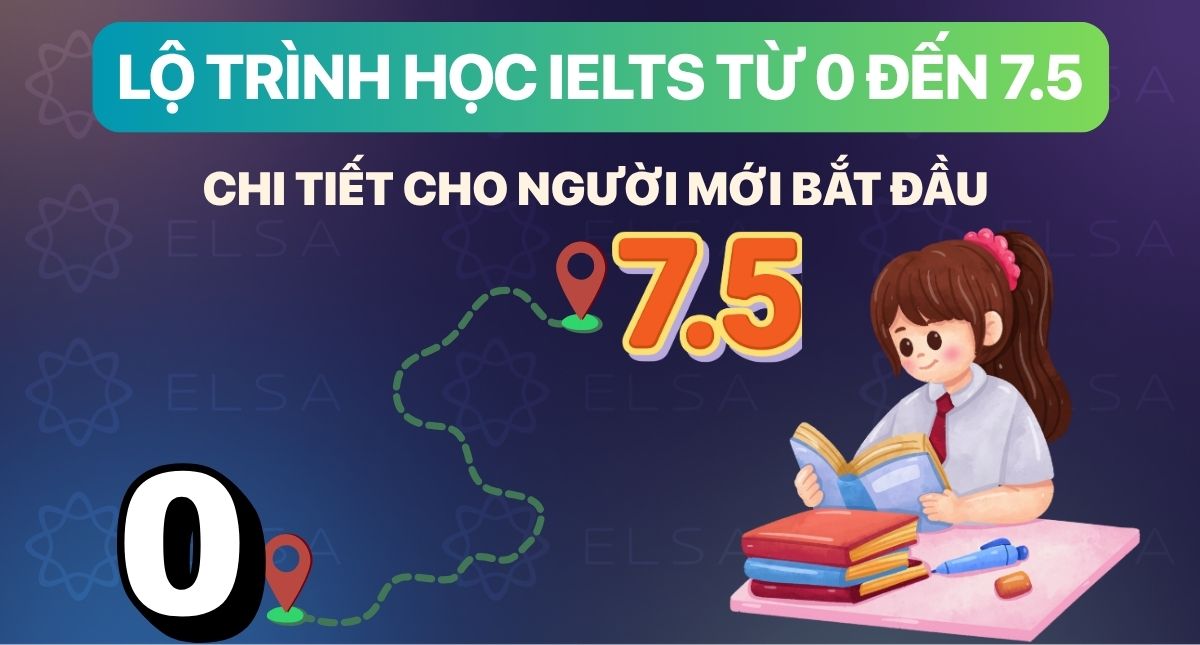 Lộ trình học IELTS từ 0 đến 7.5: Chi tiết cho người mới bắt đầu