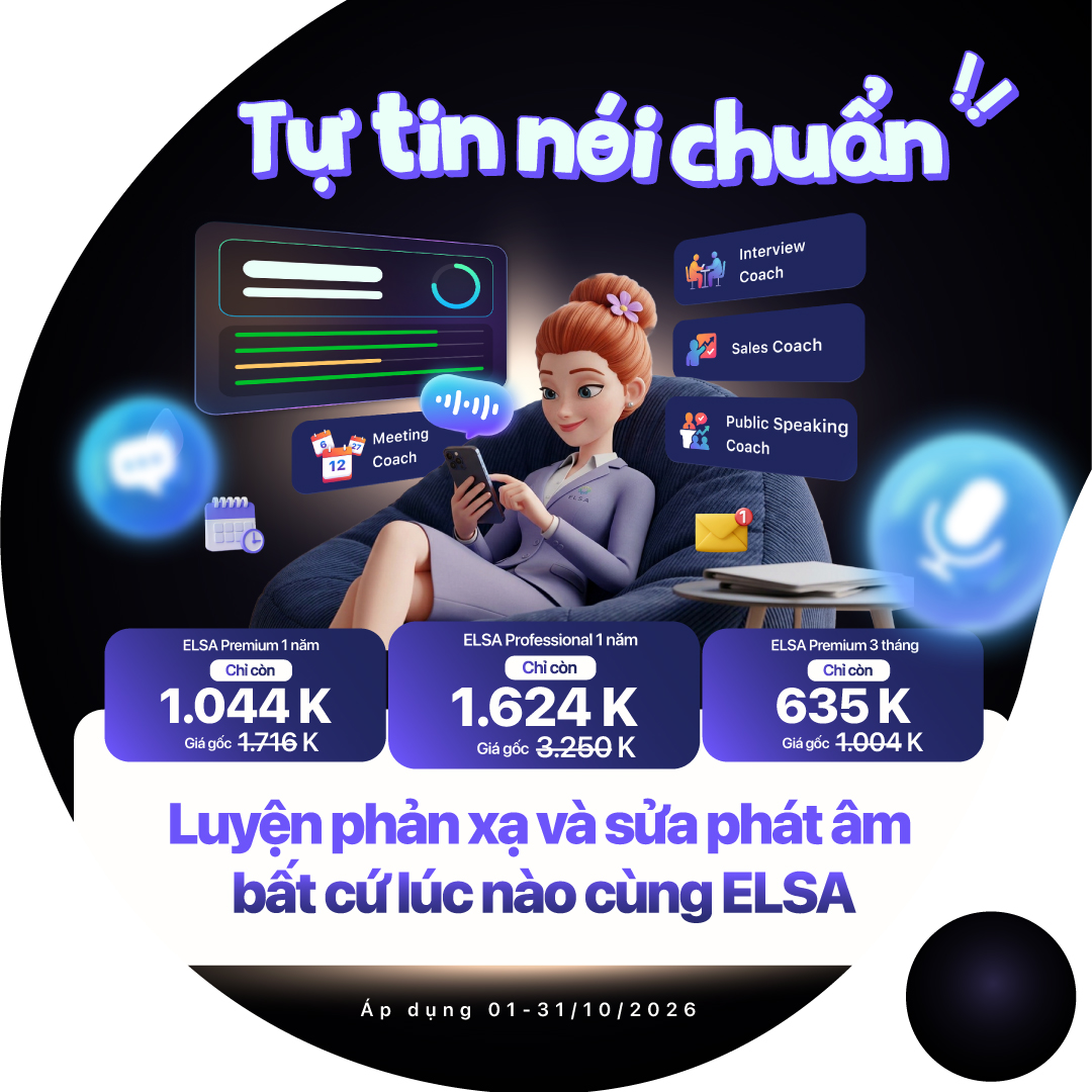 ELSA Speak khuyến mãi