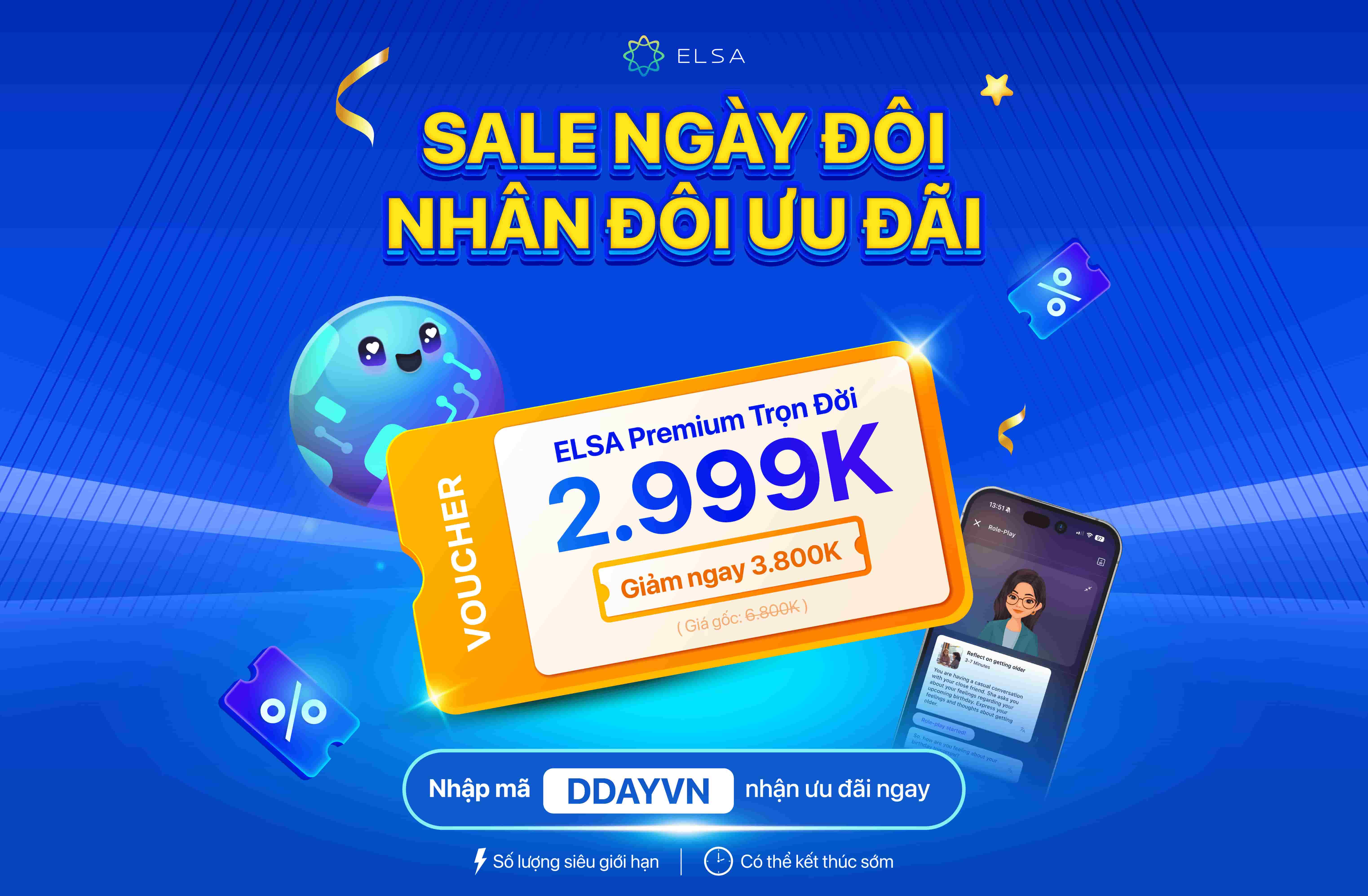 ELSA Premium Trọn Đời