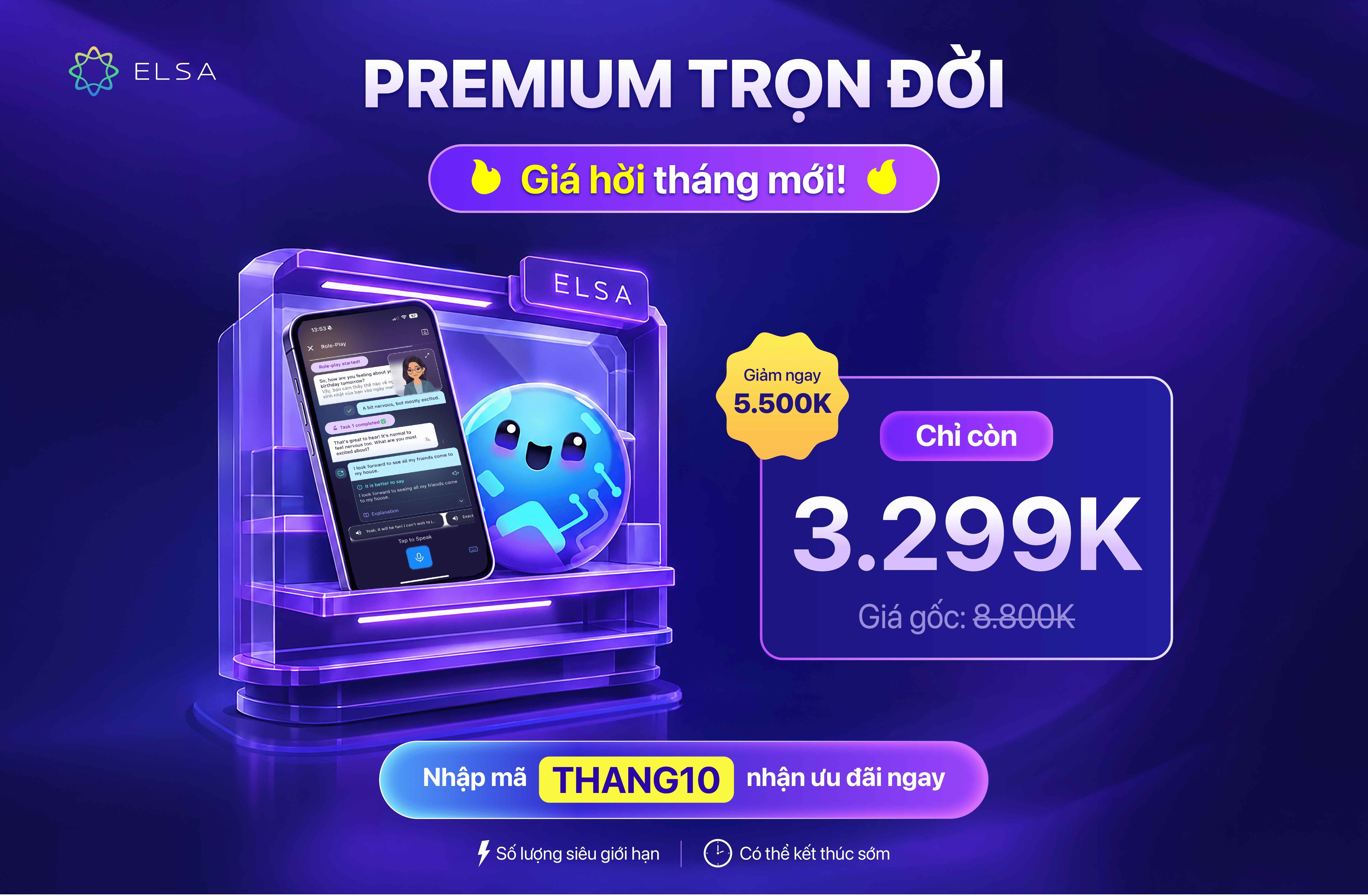 ELSA Premium Trọn Đời